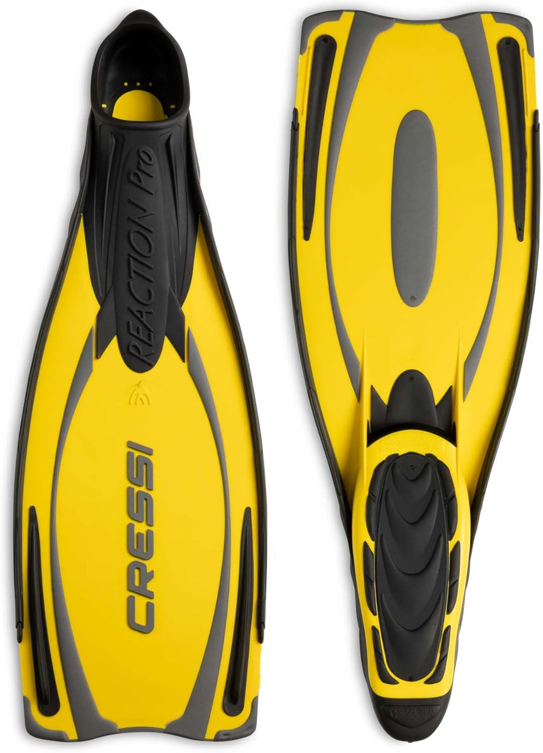 Cressi Reaction Pro Fins - Flossen zum Tauchen, Freitauchen und Schnorcheln, Adult Unisex 36/37 Gelb