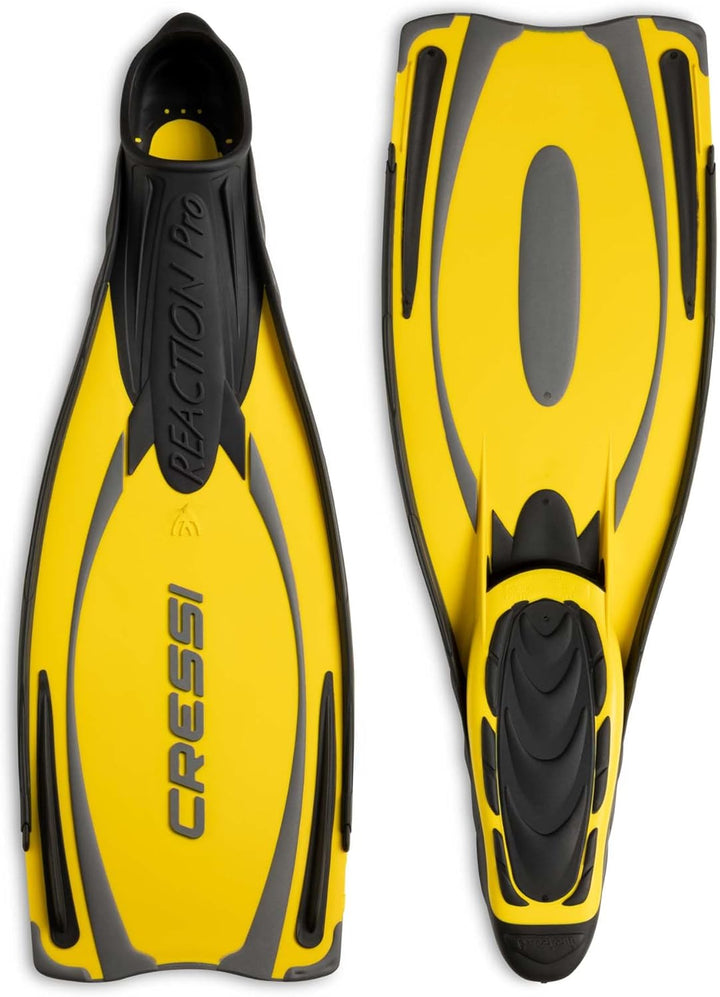 Cressi Reaction Pro Fins - Flossen zum Tauchen, Freitauchen und Schnorcheln, Adult Unisex 36/37 Gelb