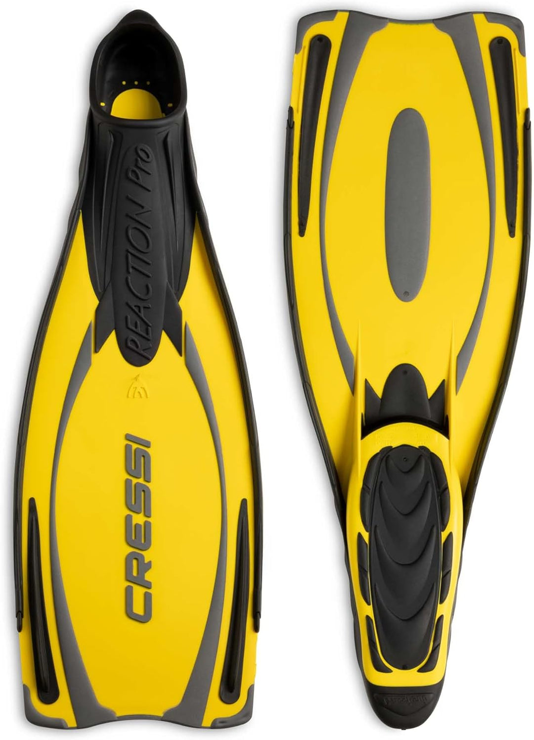 Cressi Reaction Pro Fins - Flossen zum Tauchen, Freitauchen und Schnorcheln, Adult Unisex 38/39 Gelb
