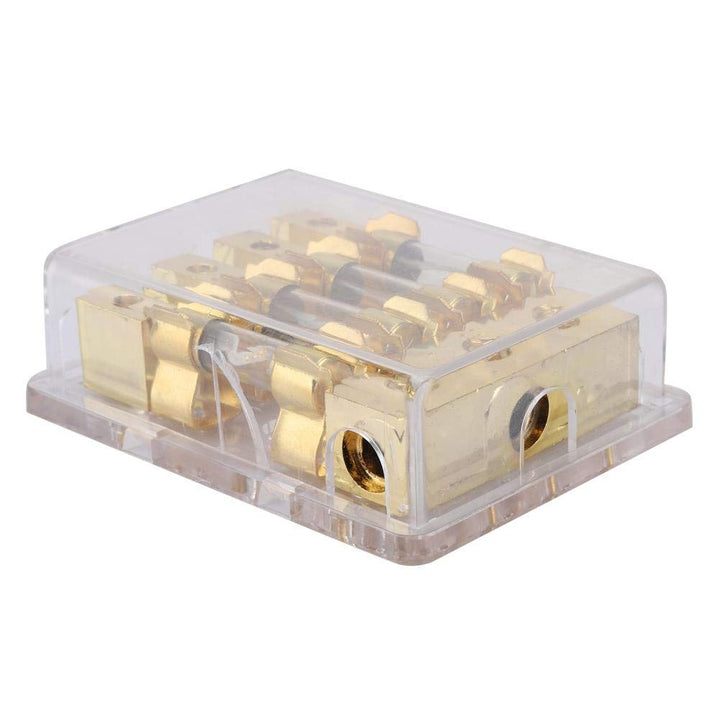 YWBL-WH 12V 60A Sicherungshalter für Auto-Audio-Schaltung, 1 in 4 Möglichkeiten 4GA (6GA / 8GA) * 3