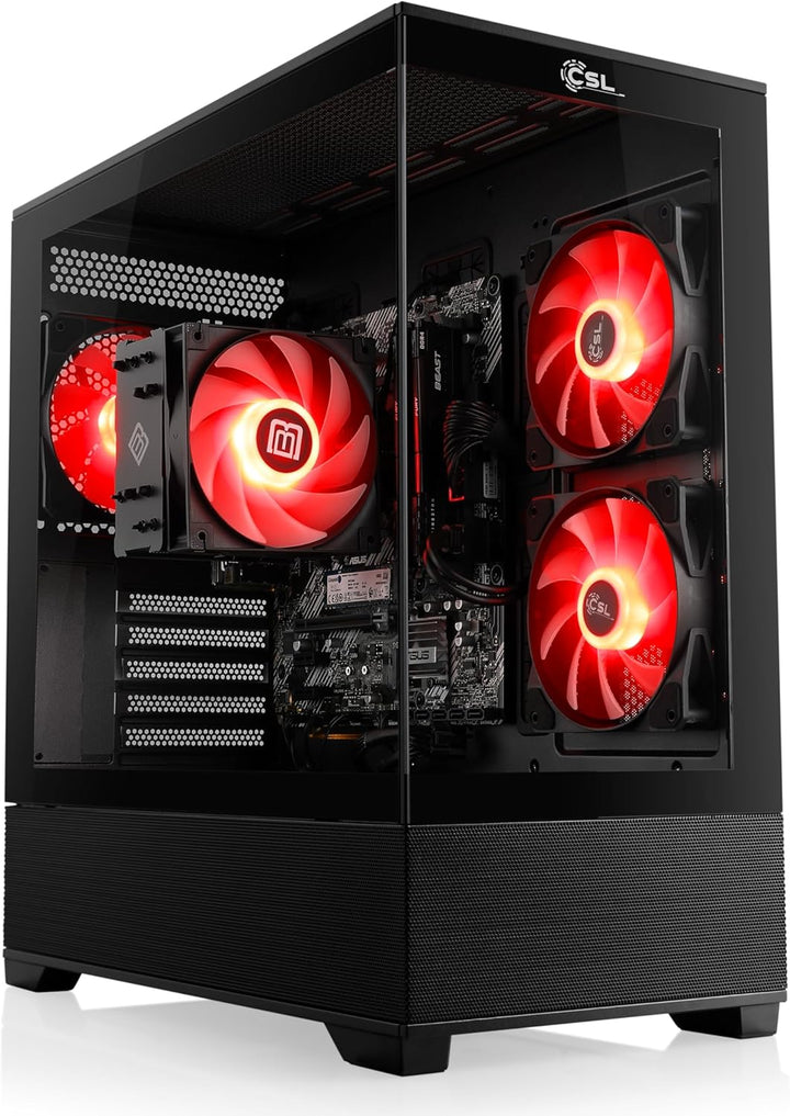 Basic Gaming PC mit Windows 11 Home | AMD Ryzen 5 5600G 6x4.4GHz | AMD Radeon | 500GB M.2 NVMe | 16G