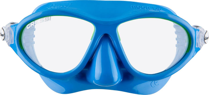 Cressi Moon Kid Premium Junior Maske Mask Blau/Lime, Mask Blau/Lime
