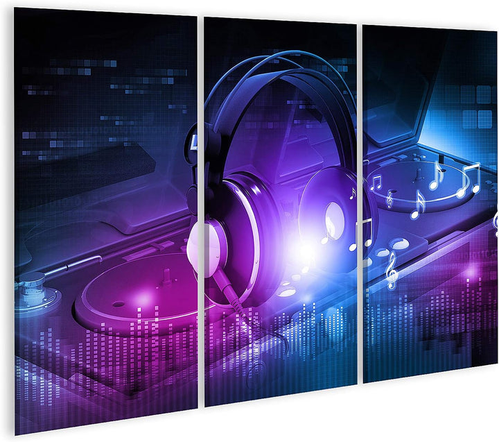 islandburner Bild auf Leinwand Dj Mixer Mit Kopfhörer Dj Party Hintergrund Bilder Wandbilder Poster