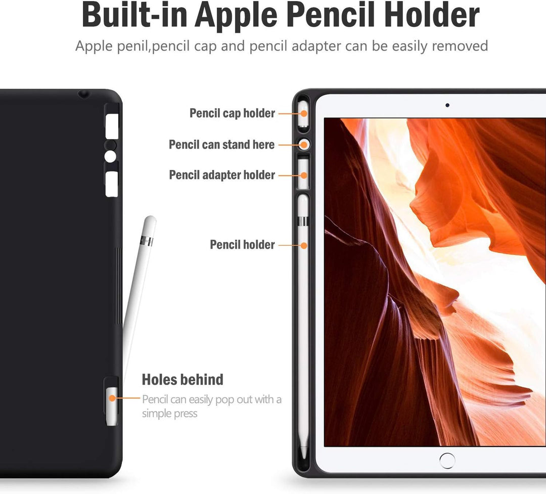 Antbox Hülle für iPad 10.2 (9. Generation/8. Generation/7. Generation) mit stifthalter Auto Schlaf/W