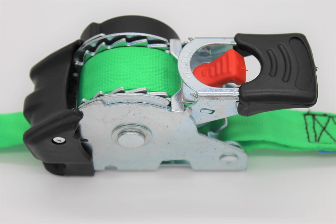 4 Stück Automatik Zurrgurt Spanngurt mit Spitzhaken 3,0m x 25 mm 300/600 daN