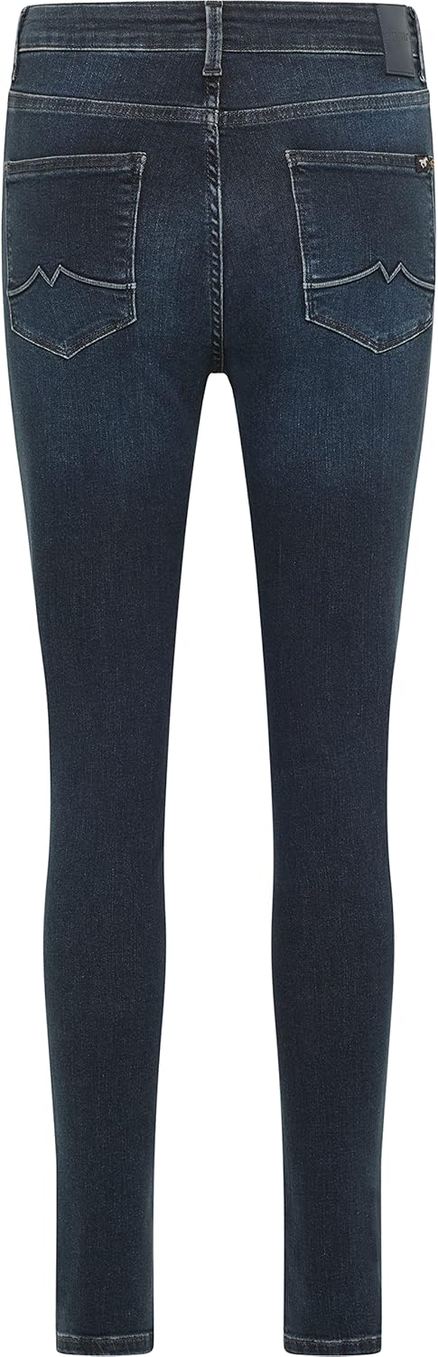 MUSTANG Damen Jeans Georgia Super Skinny Fit - Blau - Blue Denim W24-W34 Stretch 26W / 34L Dunkelbla