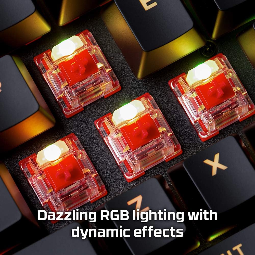 HyperX Alloy Origins – RGB Mechanische Gaming Tastatur, HyperX Red switches (US QWERTY) Full size (1