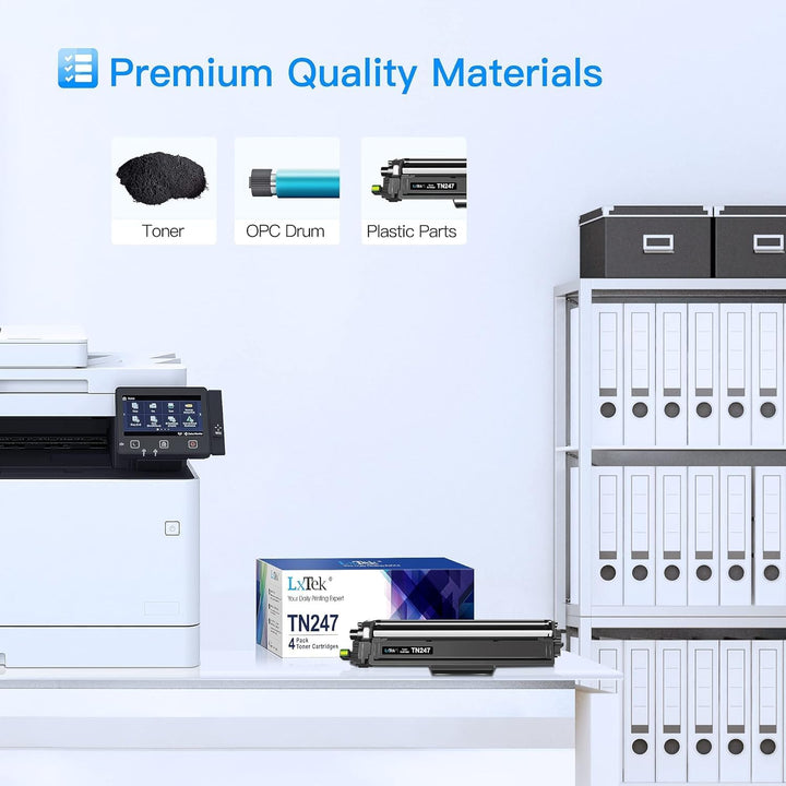 LxTek TN247 TN243CMYK Toner Kompatibel für Brother TN-243CMYK TN-247 TN-243 für Toner Brother MFC L3