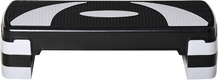 HOMCOM Steppbrett Aerobic-Stepper höhenverstellbar mit 3 Stufen (10/15/20 cm) Fitness Heimtrainer fü