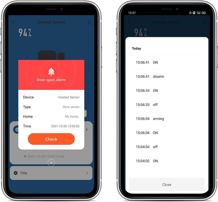 VisorTech Türkontakt Alarm WLAN: 4er-Set 2in1-WLAN-Tür- & Fensteralarm, Sirene, App und Sprachsteuer