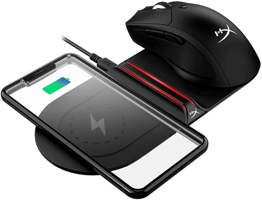 HyperX HX-CPBS-C ChargePlay Base - Qi-Zertifiziertes kabelloses Ladegerät, Dual Pad, Lade bis zu zwe