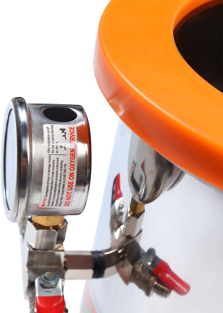 BACOENG 6.8 Liter Edelstahl Vakuumkammer mit Deckel aus gehärtetem Glas 6.8L, 6.8L