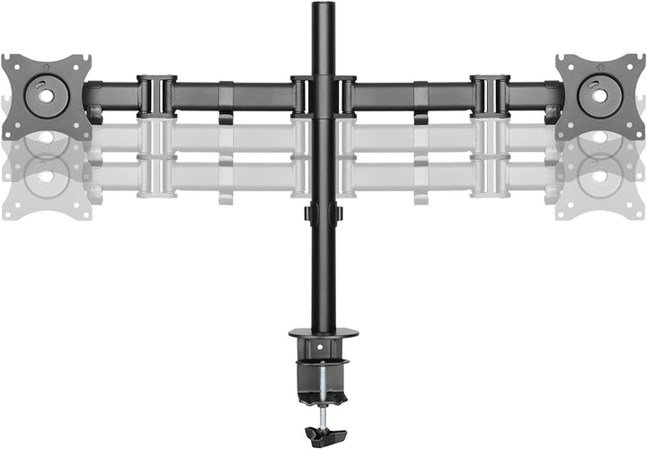 HALTERUNGSPROFI Dual 2 Fach Tischhalterung für LED und LCD Monitore bis 27 Zoll VESA 75x75 100x100 O
