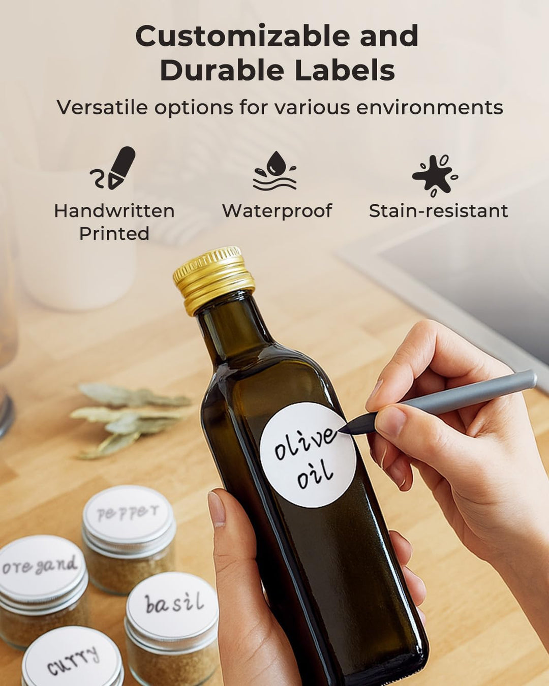 MUNBYN 2" Runde Etiketten Selbstklebend Rolle-Versandetiketten 750 Etiketten Kreis Thermodirekt Etik