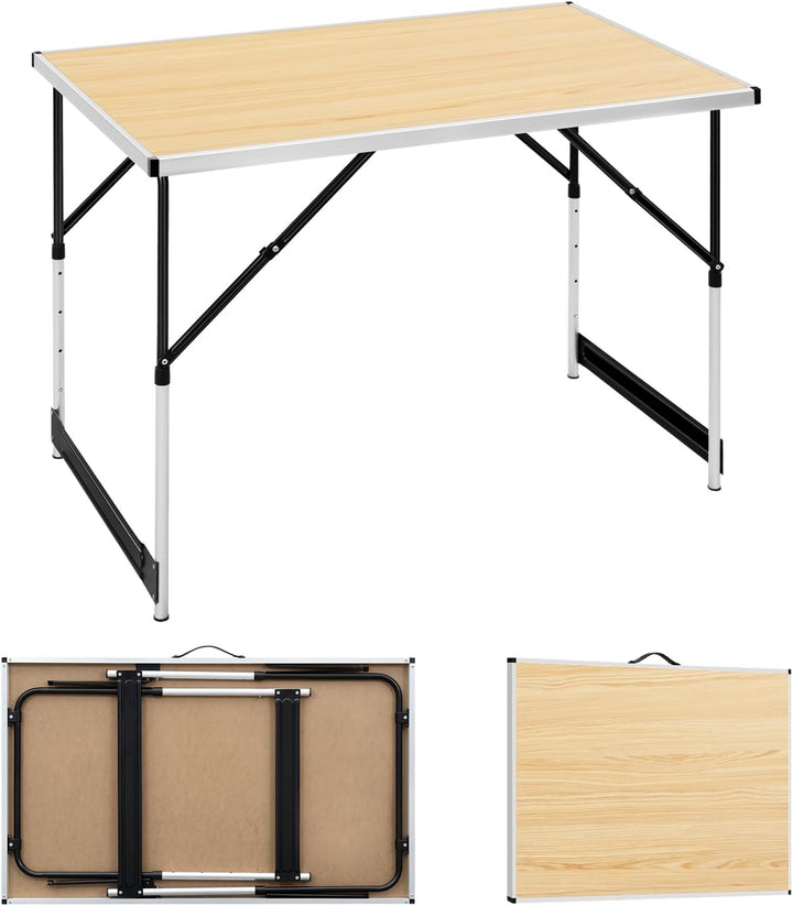 WOLTU® Campingtisch Klapptisch Gartentisch Arbeitstisch Balkontisch höhenverstellbar Aluminium Stahl