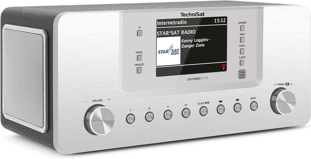 TechniSat DIGITRADIO 574 IR – Stereo-Internetradio (DAB+, FM, WLAN, Bluetooth-Audiostreaming, 4 Zoll