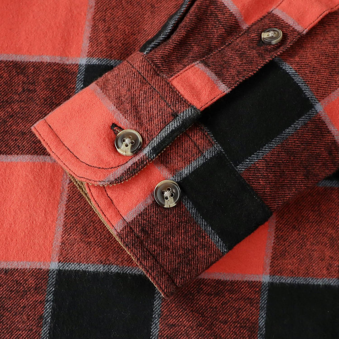 Dubinik® Flanellhemd Herren Button Down Kariert Baumwollhemd Freizeithemd Hemd Herren Langarm mit Zw