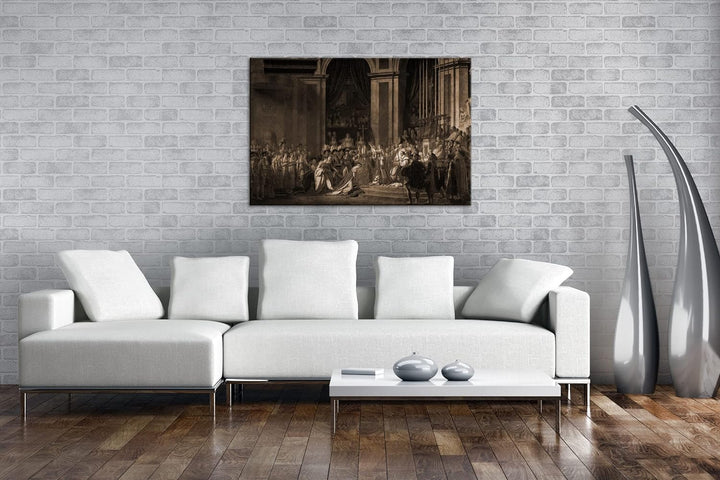 deyoli Krönung Napoleons Format: 80x60 Effekt: Sepia als Leinwandbild, Motiv fertig gerahmt auf Echt