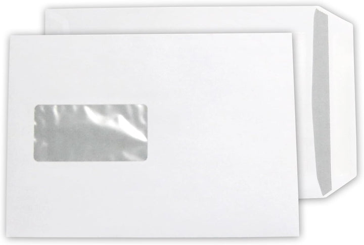 versando 500x C5 Versandtaschen mit Fenster 162mm x 229 mm Briefumschläge selbstklebend weiss