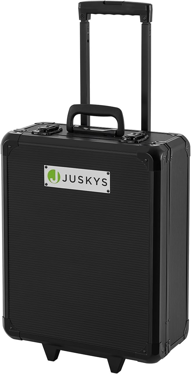 Juskys Werkzeugkoffer - 1200 teilig Werkzeug, Werkzeugtrolley gefüllt, Werkzeugkiste, Set, Rollen