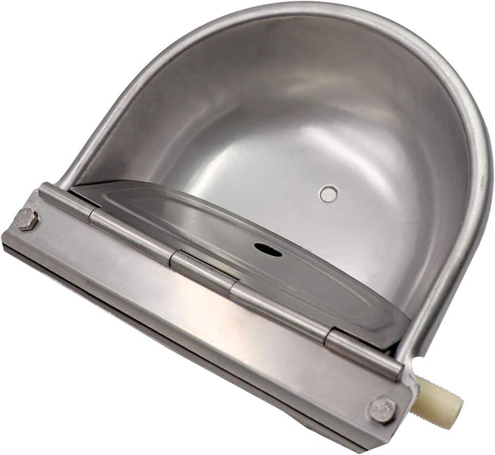 MUALROUS Automatische Hund Wasserschale Viehwasserschalen Edelstahl-Tiertrinker mit 2Pcs einstellbar