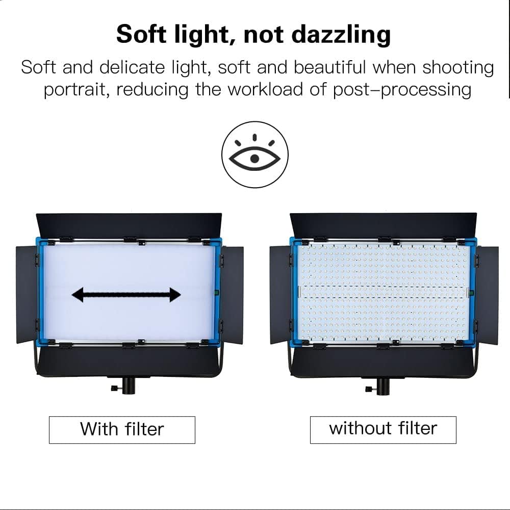 Yidoblo A-2200IIT LED Video Panel Ultra Helle Bi-Color 100W, 10 Beleuchtungseffekte, 3200K-5500K Hig