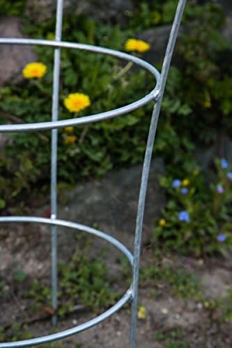 KUHEIGA Stabiler Staudenhalter Verzinkt H: 80cm, Volleisen Strauchhalter, Rankgerüst,