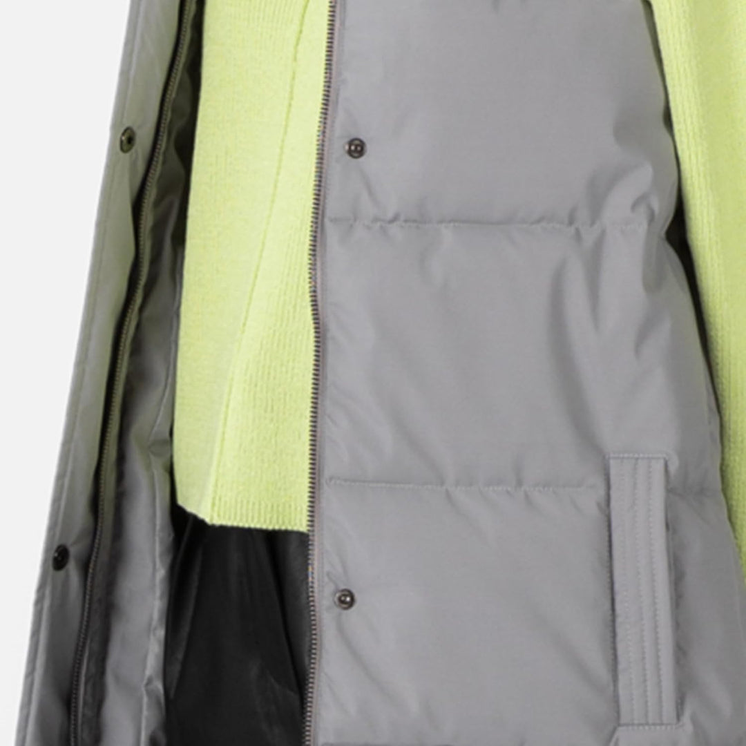 Women's Gilet Ladies Hooded Body Warmer Sleeveless Jacket Quilted Winter Coat Padded Longline Side P