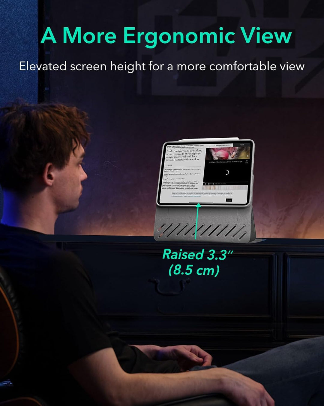 ESR für iPad Pro 11 Hülle (2022/2021/2020/2018), abnehmbare magnetische Abdeckung, Verstellbarer Hoc