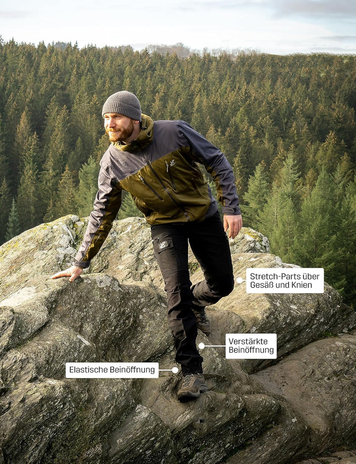 RevolutionRace Herren Nordwand Pants, Hose zum Wandern und für viele Outdoor-Aktivitäten S Schwarz,