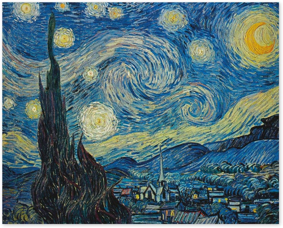 JUNIWORDS Poster, Vincent van Gogh, Sternennacht, 75 x 60 cm, 75 x 60 cm