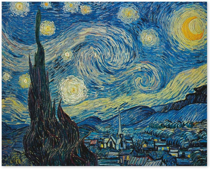 JUNIWORDS Poster, Vincent van Gogh, Sternennacht, 75 x 60 cm, 75 x 60 cm