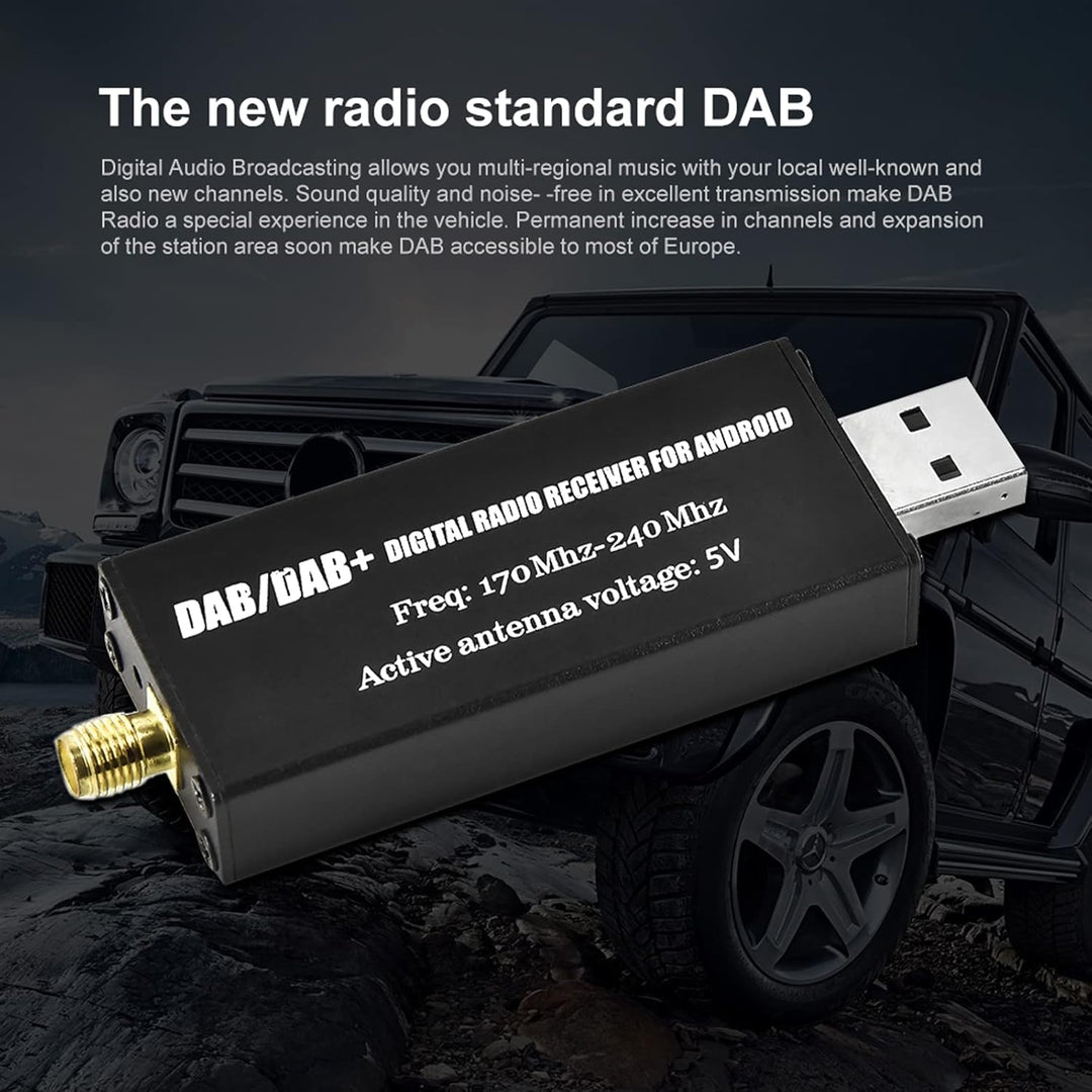 CAMECHO Car Kit DAB Adapter Radioempfänger, Universal DAB Modul mit Antenne für Android Autoradio 2