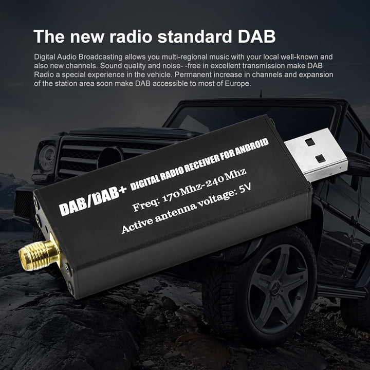 CAMECHO Car Kit DAB Adapter Radioempfänger, Universal DAB Modul mit Antenne für Android Autoradio 2