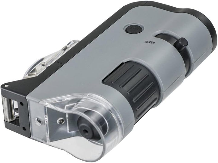 Carson MicroFlip 100x-250x Taschenmikroskop mit Smartphone-Adapter für Fotos und Videos (MP-250), Mi