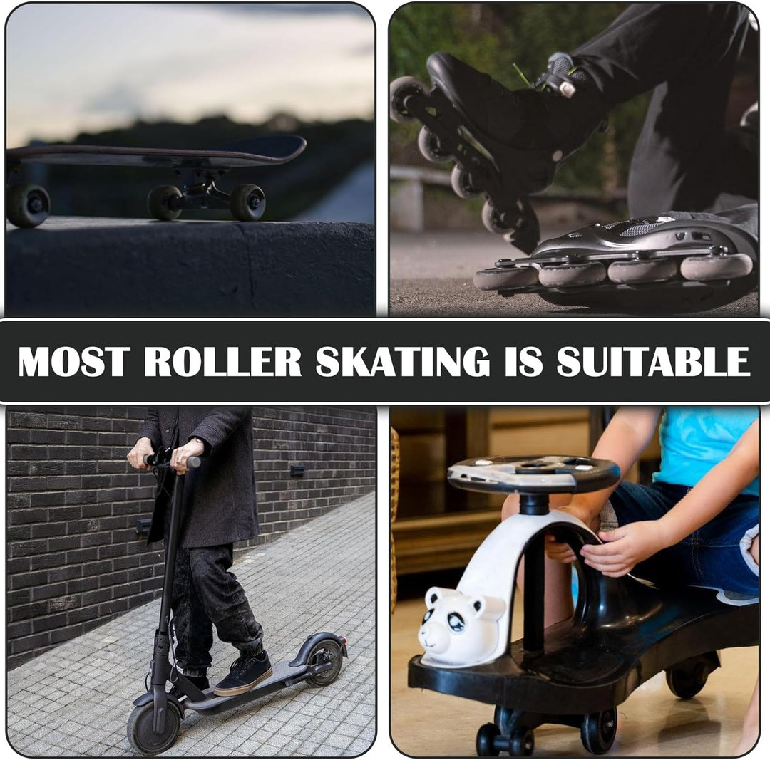 Scooter Rollen,2 Stück Scooter Ersatzräder 120mm Mit Reflektierendes Band,Scooter Inliner Räder Mit