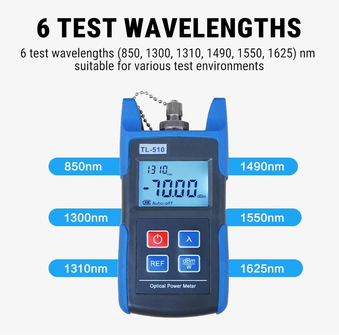 Glasfaser-Leistungsmesser, Optischer Leistungsmesser Glasfaserkabel-Tester, -70-+10dbm Optisches Eis