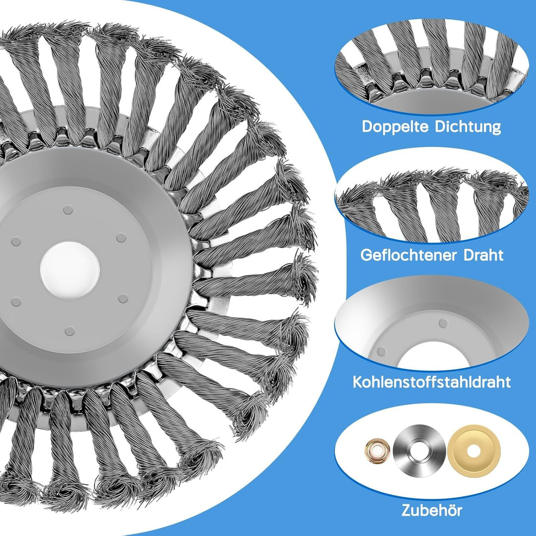 Lvelfe Professional Unkrautbürste, Unkrautbürste Freischneider mit 25.4 mm Durchmesser, Hochwertige