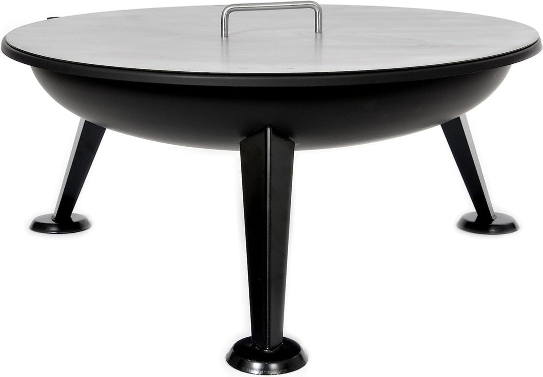 85 cm Deckel für Feuerschalen Feuertonnen Schwenkgrills aus 2,0 mm Stahl mit Griff - Feuerdeckel