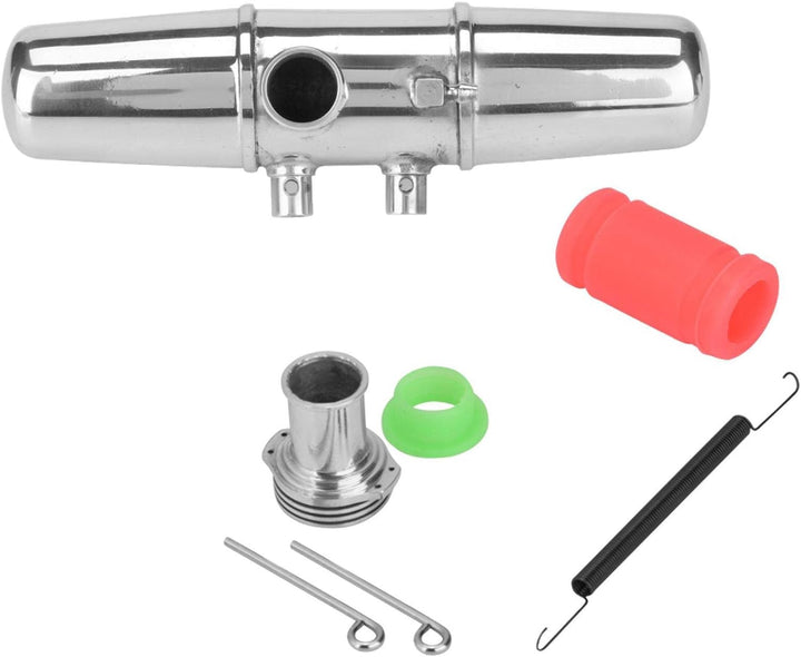 RC-Auspuffrohr, Upgrade-Aluminiumlegierung-Doppelauspuff-Verbindungsrohr für HPI Savage 4,6/5,9 1/8