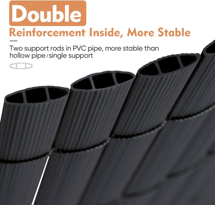 Sekey PVC Sichtschutzmatte 80x400cm Doppelte Verstärkung Innen, Balkon Sichtschutz mit Kabelbindern,