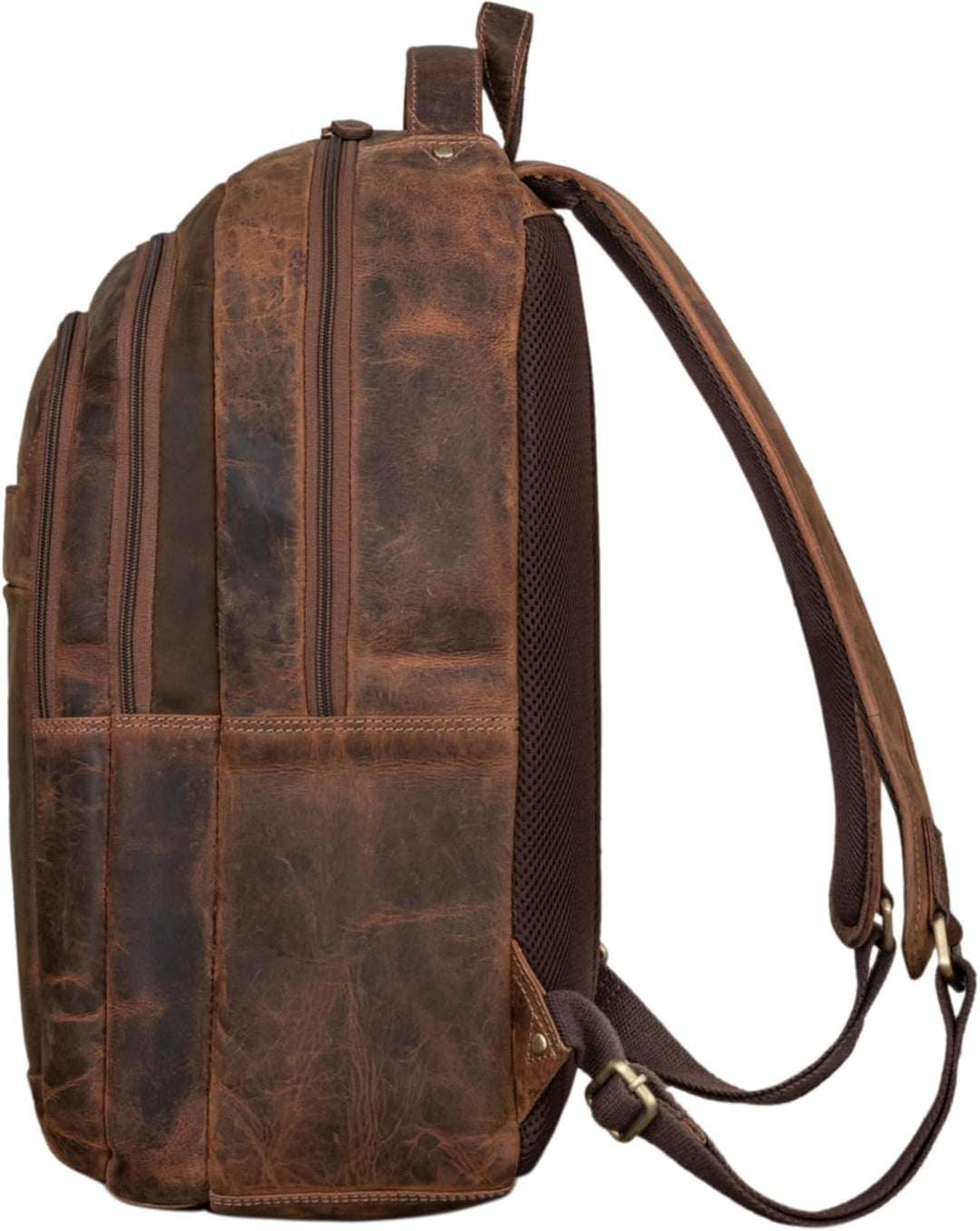 STILORD 'Keno' Leder Rucksack mit Laptopfach 15,6 Zoll Business Rucksack Herren und Damen Bürorucksa