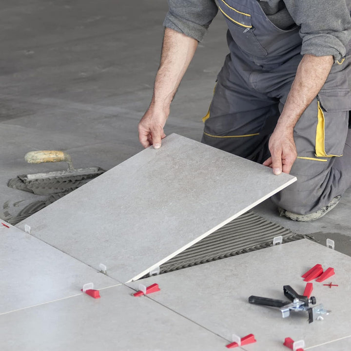 XPOtool Fliesen Nivelliersystem 800 Zuglaschen 1,0mm als Verlegehilfe für Bodenfliesen