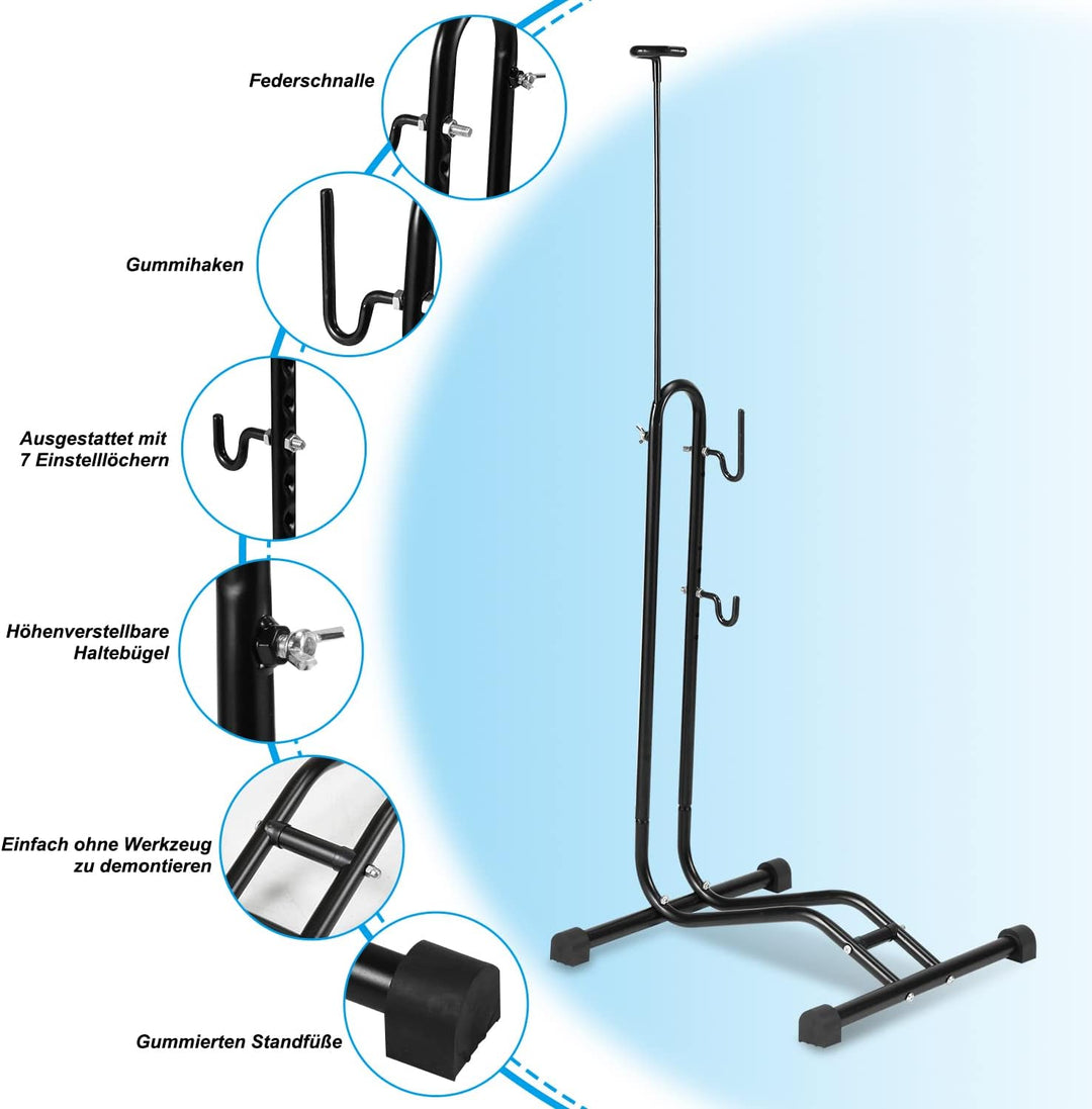 Daromigo Fahrradständer Boden, 2 Stück 3 in 1 Fahrradhalterung Höhenverstellbaren, Radständer für 29