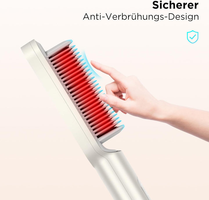 Ionen Glättbürste - PARWIN PRO BEAUTY Haarglätter Bürste - Glättungsbürste mit LED-Anzeige - Hair St