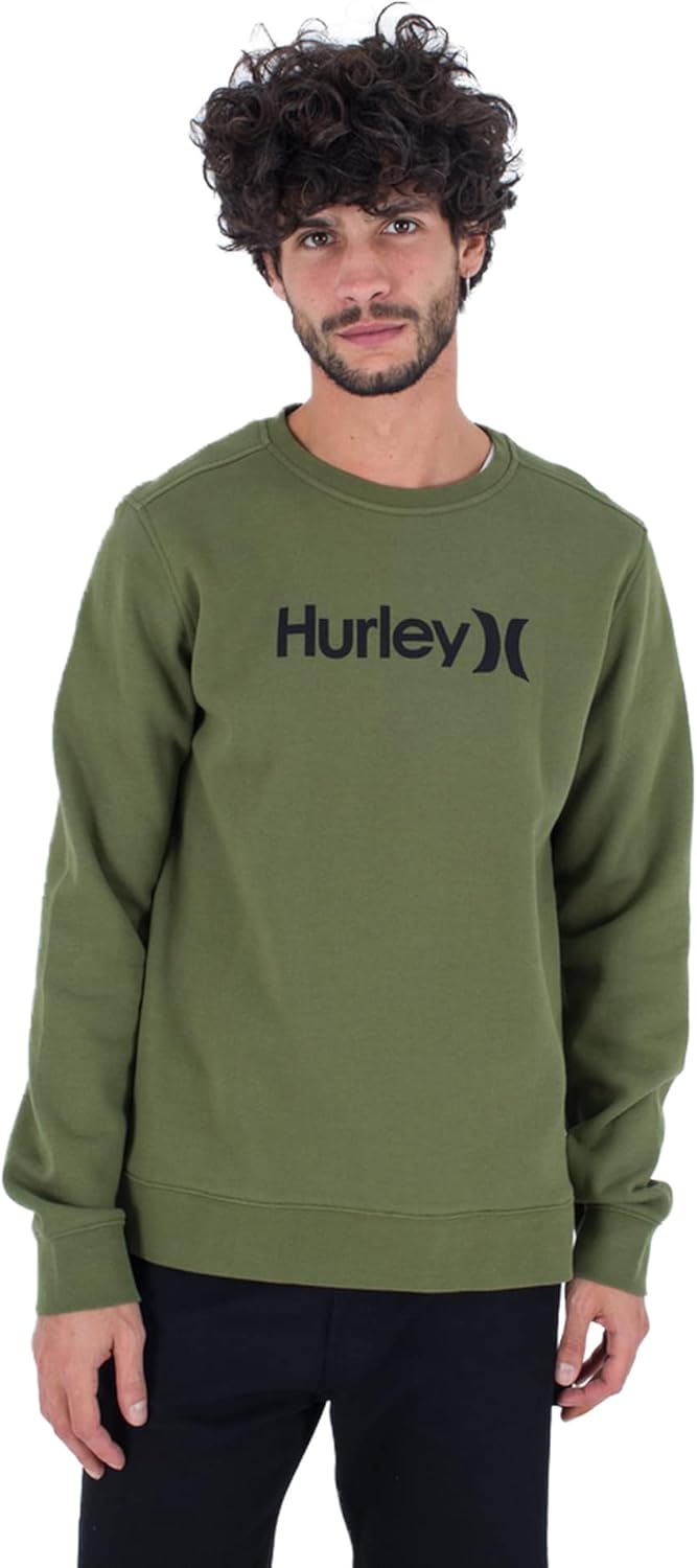 Hurley Herren Seasonal OAO Crew Fleece Sweatshirt XL Moss Green, XL Moss Green