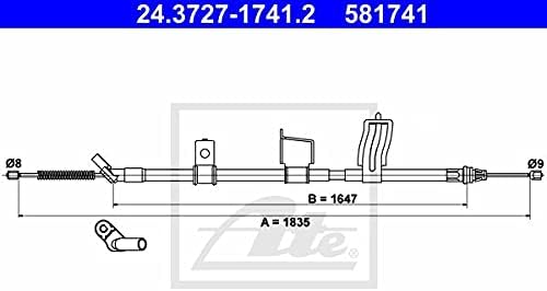 ATE 24372717412 Seilzug, Feststellbremse