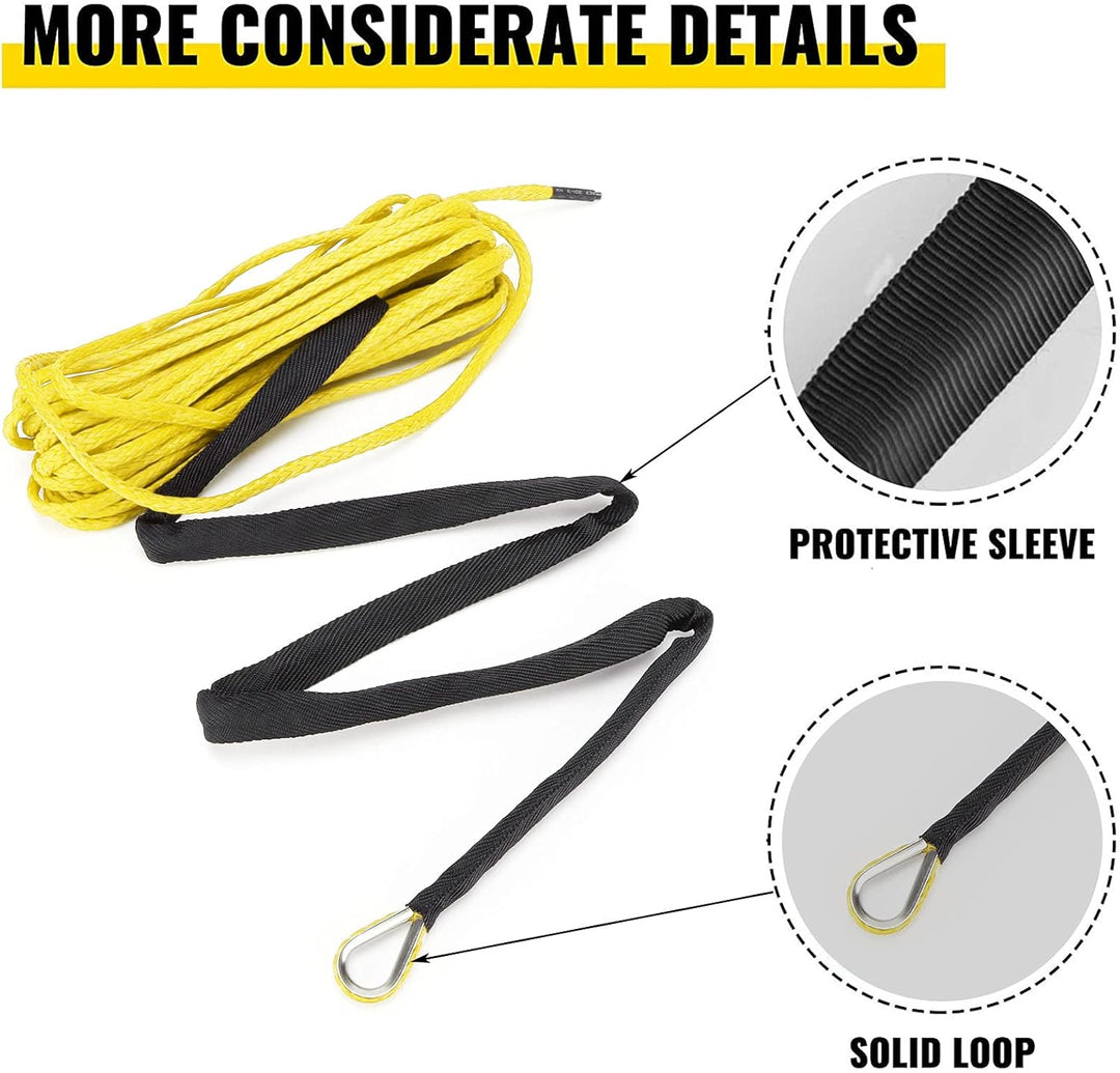 Synthetisches Seil, 7700LBS Windenkabel Nylon 15M Synthetisches Seil Ersatz für Smittybilt SUV Truck