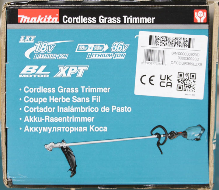 Makita DUR369LZ Akku-Freischneider 2x18V, Rundgriff (ohne Akku, ohne Ladegerät), 60 x 450 mm