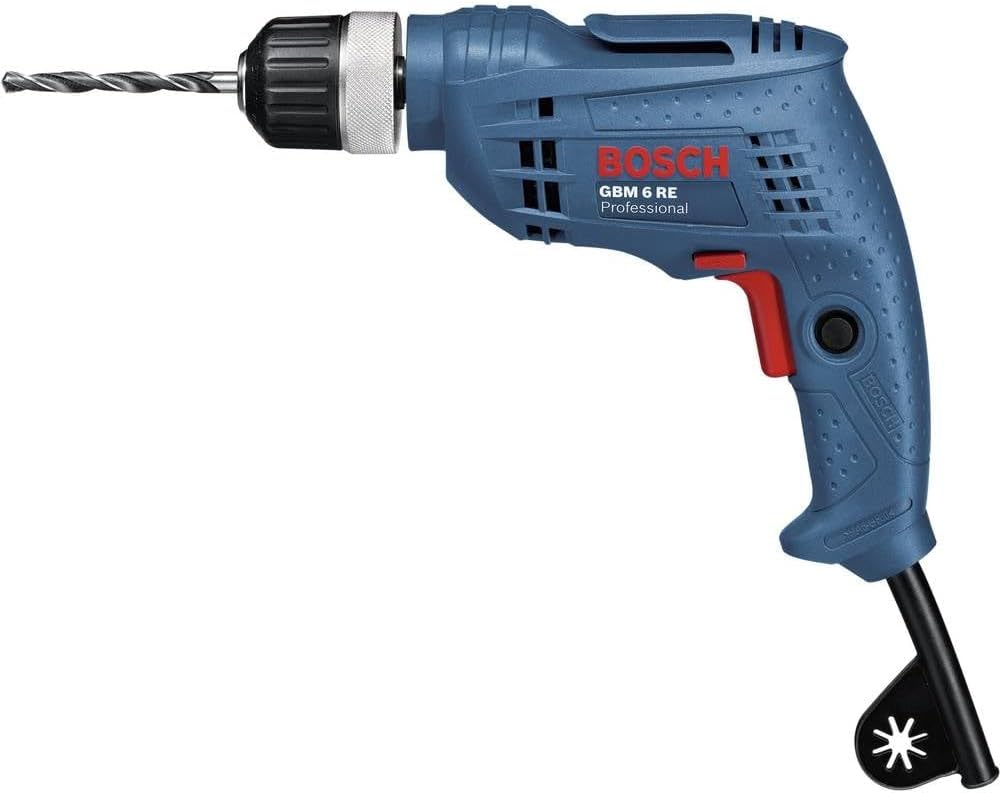 Bosch Professional Bohrmaschine GBM 6 RE (350 W Nennaufnahmeleistung, 15 mm Bohr-Ø Holz, 6,5 mm Bohr